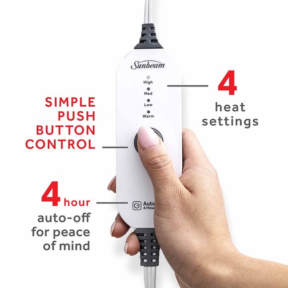 Electric Throw Blanket - Sunbeam 50"x60" - Picture 2 of 8